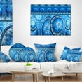 thumbnail image 3 of Designart Blue Living Cells Fractal Design - Abstract Throw Pillow - 16x16, 3 of 4