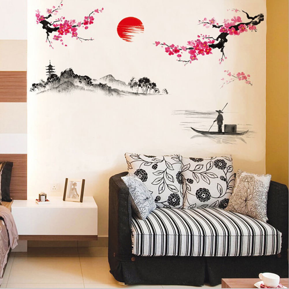 Removable Wall Sticker Interior Decals DIY Charm Chinese Style Bedroom 