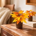 thumbnail image 6 of Fall Decorations for Home with 6-Inch Artificial Maple Leaf Potted Plant, Fall Table Centerpiece for Autumn Harvest Ambiance, Thanksgiving Table Decor Housewarming Gift, 1 Count, 6 of 6