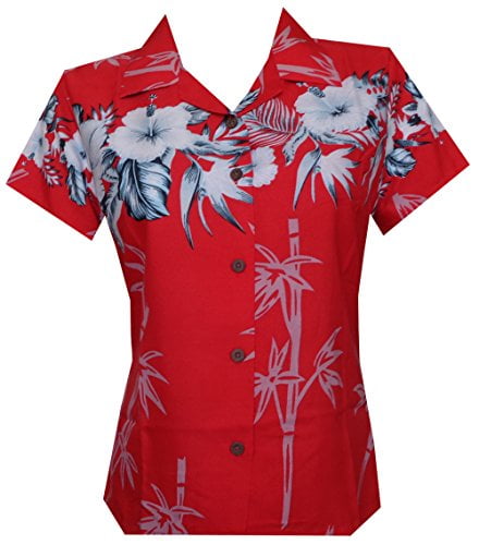 red hawaiian shirt womens