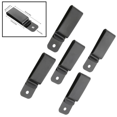

BAMILL 5pcs Iron Black Sheath Belt Clip Metal Manganese steel Spring Hook Buckle