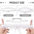 thumbnail image 4 of Minnieouse 2 pack/lote Liga de boda cómoda con aplicación amplia anillo para pierna lazo para pierna nupcial diario Accesorios de disfraces Blanco lechoso, 4 of 6