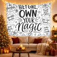 thumbnail image 3 of Monochromatic Scheme Hand with Drawn Doodle Stacked, Mystical Fantasy for Space Lovers, Aesthetic Wall Decor, Valentine'S Day Gift, Tapestry Wall Hanging for Dorm and Living Room, 3 of 7
