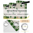 thumbnail image 5 of St. Patrick's Day Blackout Curtains for Bedroom, Thermal Insulated Window Treatment, Gnomes Shamrock Farmhouse Plaid Beige Grommet Top Blackout Draperies and Drapes for Basement 27.5"x39" 2 Panels, 5 of 8