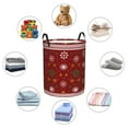 thumbnail image 4 of Naloa Merry Christmas Large Laundry Basket Waterproof Round Collapsible Storage bin with Handles for Hamper Kids Room,Toy Storage, 4 of 6