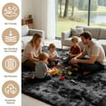 thumbnail image 7 of CozyDesg 5ft x 8ft Area Rugs, Soft Fluffy Area Rugs Floor Mat Floor Rugs for Living Room Bedroom Modern Decor Carpet, Blak Gray, 7 of 7