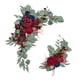 thumbnail image 3 of Guirnalda de flores artificiales decorativa para pared, decoración para recepción de bodas y fiestas 2 rojo, 3 of 9