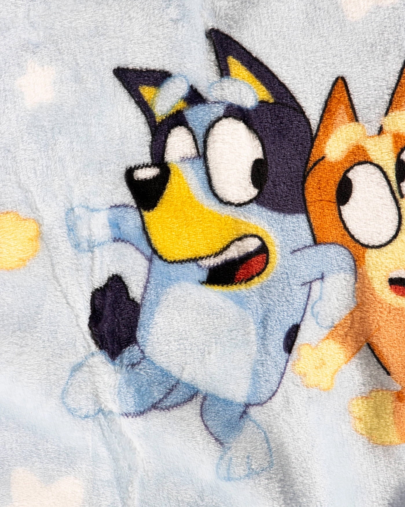 Bluey Busy Puppies Silk Touch Throw Blanket 40 x 50" and Character Hugger Pillow Set