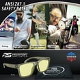 thumbnail image 4 of proSPORT Safety Glasses Yellow Tinted Men Extra Large Wide Big Tall Protective Z87 Lens Work Glasses, 4 of 6