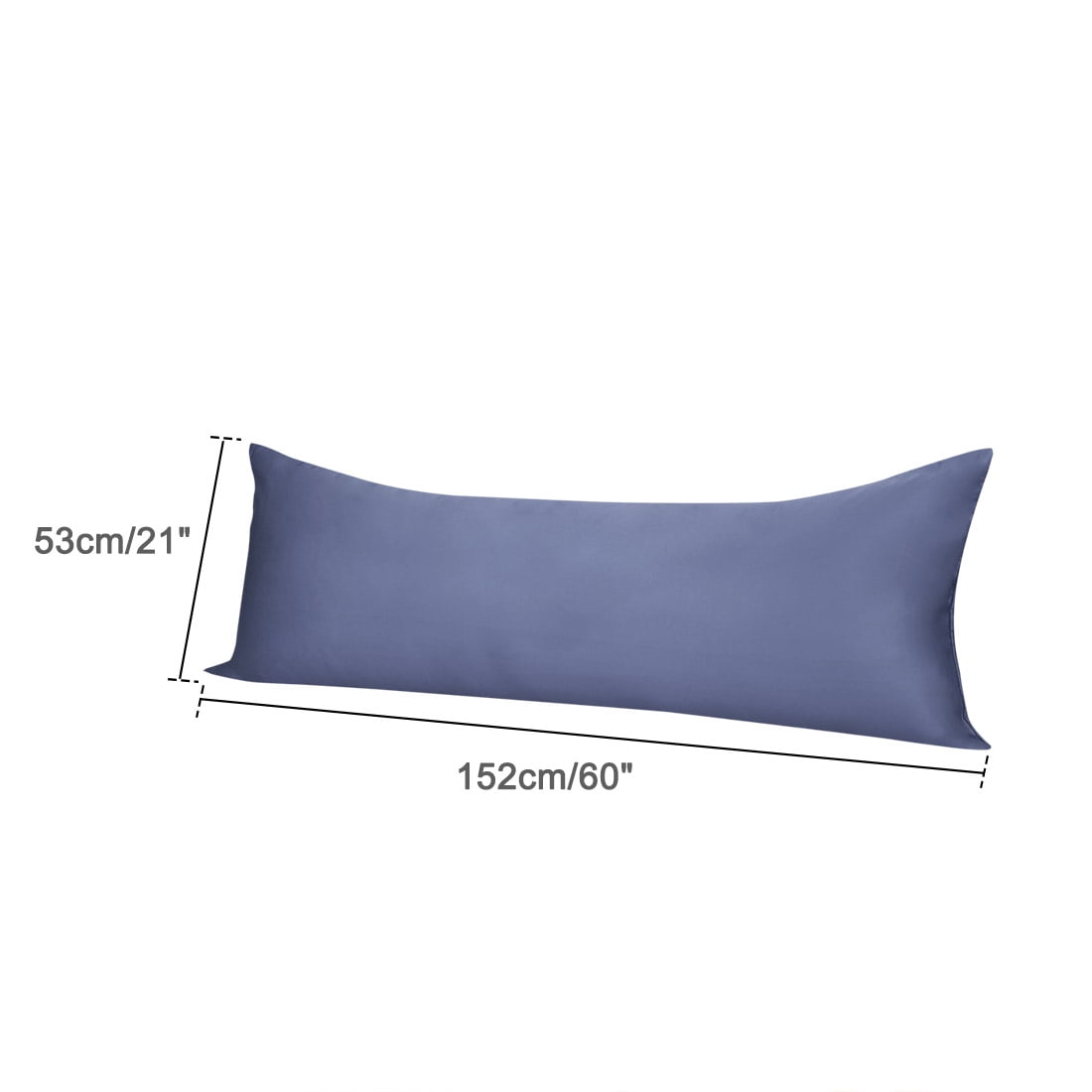 Unique Bargains Solid Print Woven Pillowcases, Body Pillow, Gray