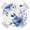 Blue White, variant on Blue Floral Spring Round Tablecloth for 36-44 Inch Tables,Fitted Table Cover with Elastic Edge,Vintage Summer Botanical Watercolor Waterproof Outdoor Table Cloth Protector for Patio Garden Dinner