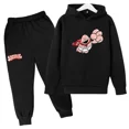 thumbnail image 4 of Chándal con estampado de dibujos animados de Capitán Calzoncillos para primavera y otoño, conjunto de 2 piezas informal bonito para niños y niñas, sudadera con capucha y pantalones, ropa para niños, 4 of 5