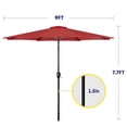 thumbnail image 2 of Sombrilla de patio iPower de 9 pies con inclinación, manivela y tela impermeable, 2 of 7