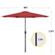 thumbnail image 2 of Sombrilla de patio iPower de 9 pies con inclinación, manivela y tela impermeable, 2 of 7
