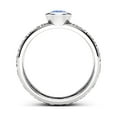 thumbnail image 4 of Diamonds Setting Natural Sapphire Bezel Ring, 4 of 4