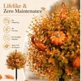 thumbnail image 5 of 1 Pack Fall Pumpkin Floral Stake Artificial Topiary Tree 22 Inch Outdoor Ground Stakes UV Resistant Faux Autumn Plant for Porch Garden Halloween Thanksgiving Home Decor Essential, 5 of 8