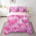 thumbnail image 2 of Manfei Love Heart Print Girl Twin Bedding Sets 7-Piece,Dreamy Princess Bedding Comforter Set Microfiber,Romantic Sweet Breathable Sheet Sets,Ultra Soft Home Decor,Reversible, 2 of 8