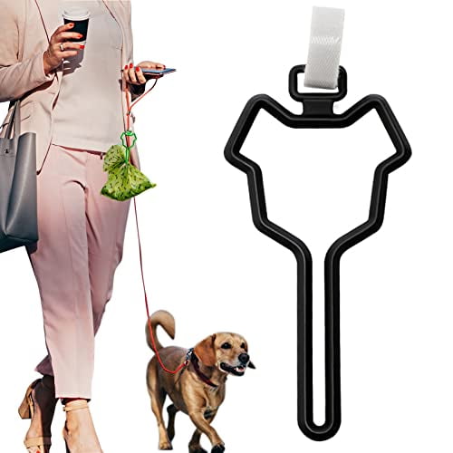 2Pcs Dog Poop Bag Holder,Premium Waste Bag Holder Carrier for Leash,Dog Poop Bag Dispenser for Walking Running Bicycle Accessory (Black)
