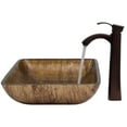 thumbnail image 5 of VIGO Fusion Glass Rectangular Vessel Bathroom Sink with Faucet, 5 of 7