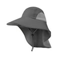 thumbnail image 2 of sunsanly Men Outdoor Hat with Neck Cover Large Brim Hollow Mesh Windproof Chin Strap Anti-UV Sunscreen Great Breathability Camping Fishing Travel Cap, 2 of 8