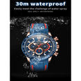 thumbnail image 4 of OLEVS Men Watches Waterproof Luminous Multi-function Sport Blue Quartz Wristwatch Silicone Strap Gift Box, 4 of 10