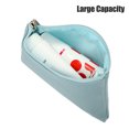 thumbnail image 5 of Travel  Makeup Bag Makeup Brush Holder Cosmetics Storage Bag Portable Light Blue PU Leather, 5 of 7