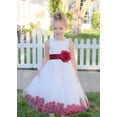 thumbnail image 5 of Ekidsbridal Girl Christening Flower Girl Dress - Ivory Lace Heart Cutout with Petals 185T-A (Size: M-12), 5 of 5