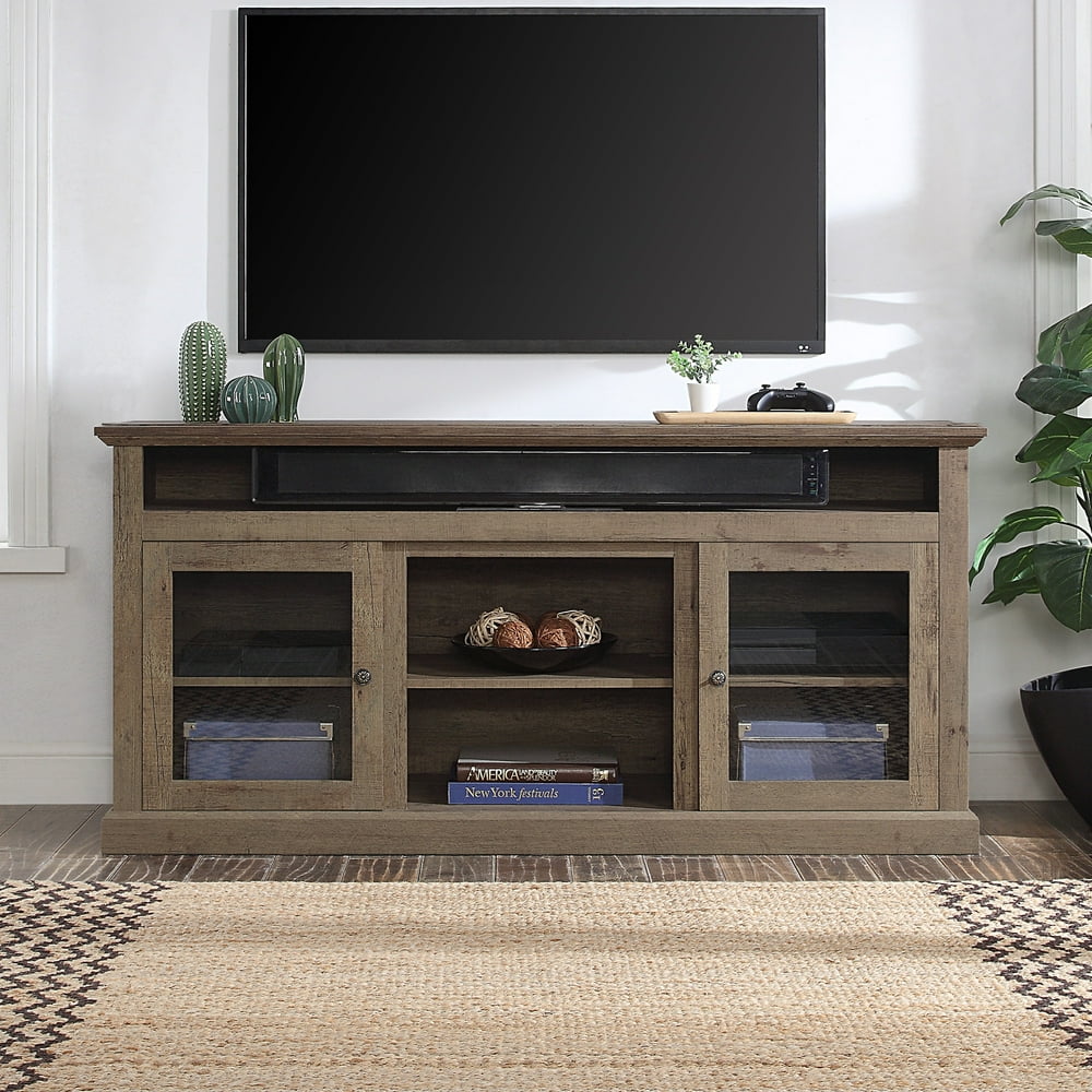 BELLEZE Cayman 60" Entertainment Center TV Stand Console Fit TV's Up To 65", Storage Shelves