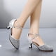 thumbnail image 5 of Lentejuelas 4 colores rojo negro oro plata mujeres salón de baile Tango Salsa zapatos de baile latino/zapatos de Salsa de punta cerrada baratos suela suave, 5 of 5