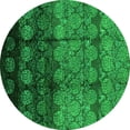 thumbnail image 1 of Ahgly Company Indoor Round Oriental Green Industrial Area Rugs, 7' Round, 1 of 4
