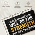 thumbnail image 6 of Elephant Stock Inspirational Gym Wall Art - Horizontal Multi Panel Canvas - Living Room Wall Decor - Wall Signs Multi Panel - Orange And White Decor - 50" x 32", 6 of 8