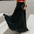 thumbnail image 2 of Sngxgn Women's Long Summer Fall Skirt Elegant High Waist Party Flared A-Line Midi Skirts(Black,S), 2 of 4