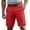 R06-Red, variant on RMGVDSD Mens Casual Shorts Mid Rise Straight Leg Trousers Breathable Lightweight Summer Work Shorts With Pockets Solid Color Daily Wear Running Shorts For Men