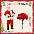 thumbnail image 4 of Artificial Poinsettias for Outdoor, Faux Topiary Plants with Ground Spike,Poinsettia Tree with Ground Spike Geranium Fake Plants for Indoor Outdoor Christmas Decor, 4 of 10