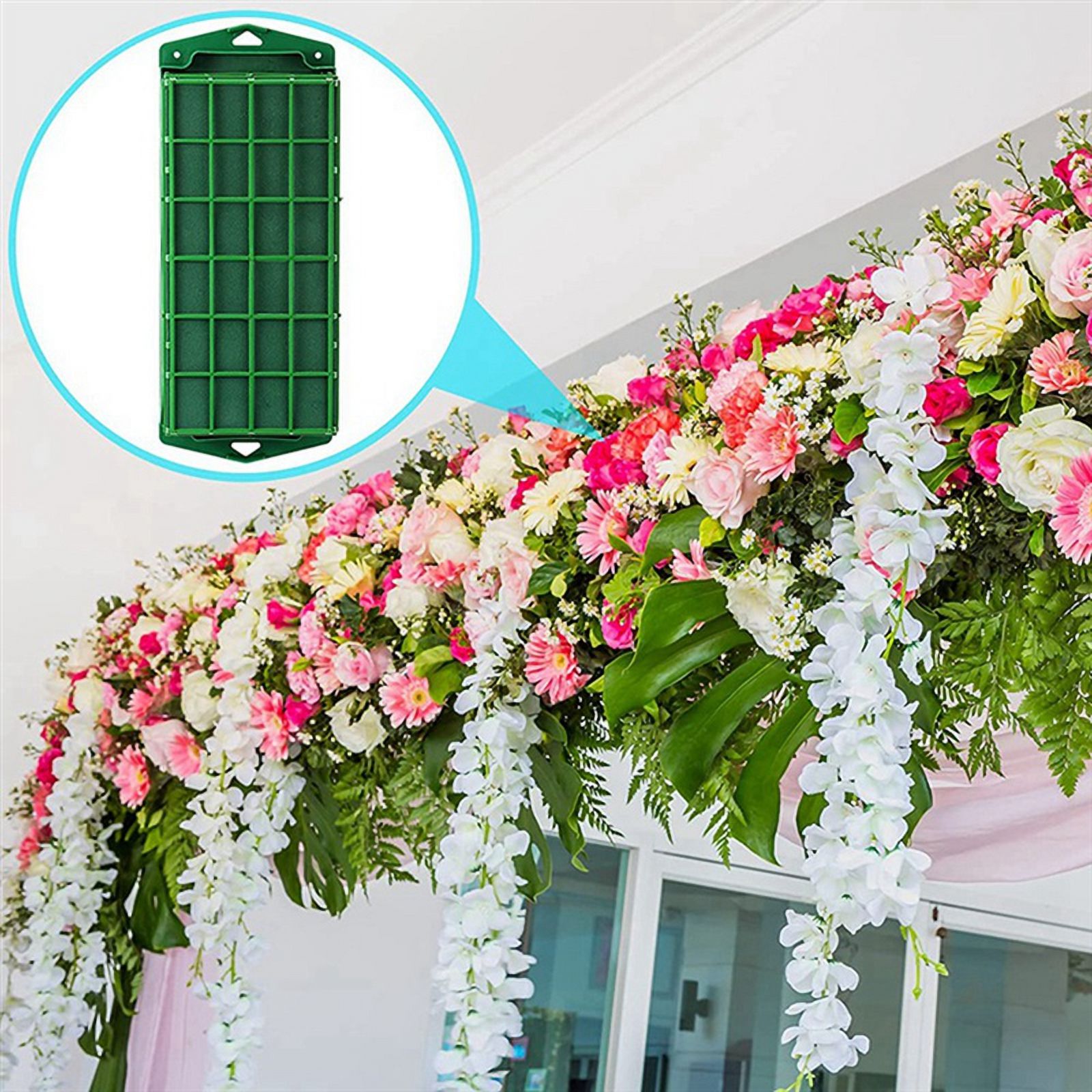 4 Pcs Floral Foam Cage Flower Holder with Floral Foam for Flowers Cage Bowl for Table Centerpiece Floral Arrangement,4 x Floral Foam Cage,green