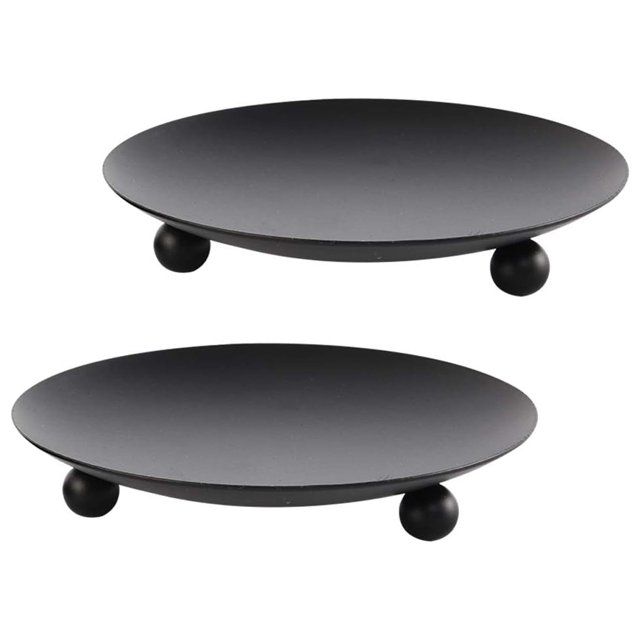 2 portavelas negro portavelas soporte trasero portavelas de metal soporte decorativo de escritorio para velas gruesas soportes