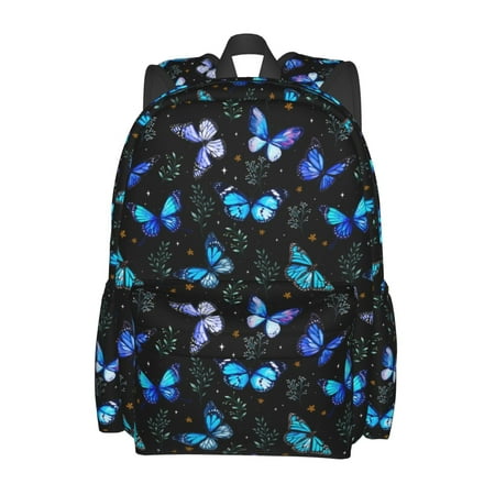 Butterflies Backpack for Women 16.9 inch Travel Casual Laptop Backpack Lightweight Waterproof Hiking Daypack