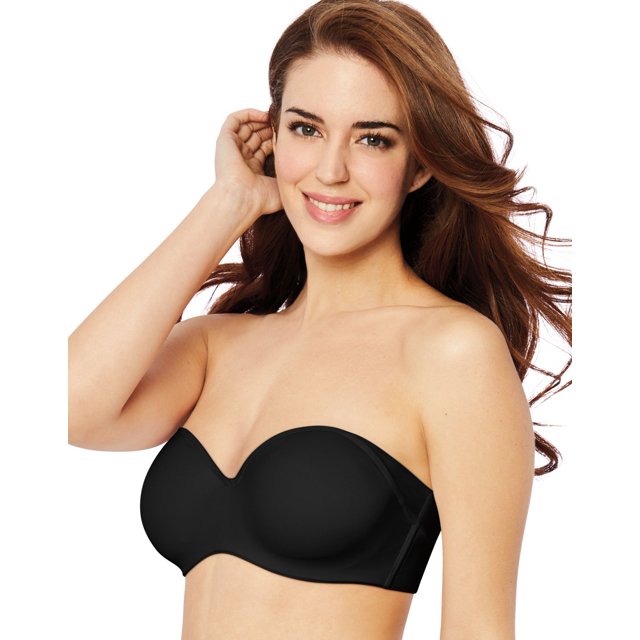Bali Womens One Smooth U Strapless Multiway Underwire Bra, 38D, Black