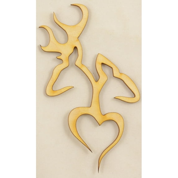 1 Pc, Large 14" X 10" Browning Love Symbol Wood Cutout