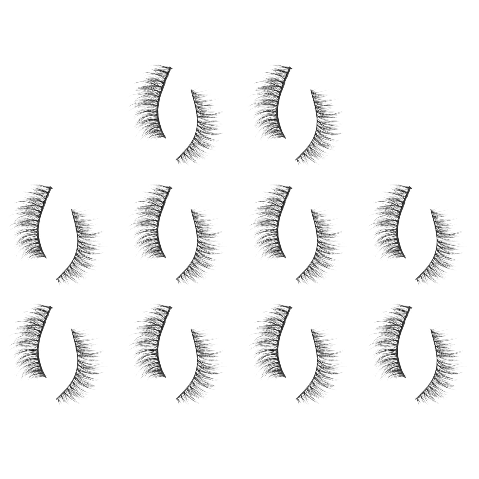 Prosgs 10Pairs/Set Fake Eyelash Safe Beautiful Color Artificial Fiber