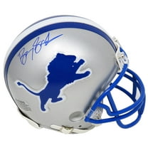 Barry Sanders Signed Lions Riddell Throwback Mini Helmet