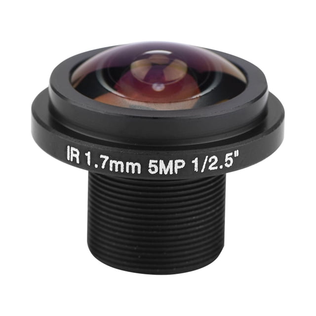 Lente de cámara de seguridad ojo de pez HD de 5 MP, distancia focal de 1,7 mm, 185°, CCTV