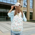 thumbnail image 6 of 3Pcs Floral Backpack Set With Lunch Bag & Pen Case Travel Daypack Decor Bag (Pink Flower), 6 of 10