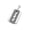 Silver no chain, variant on Retro Hip Hop Blade Necklace for Men Stainless Steel Rhomboid Grid Pattern Razor Pendant Gold Color with Chain