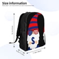 thumbnail image 4 of Fotbe 4th of July Gnomes Travel Laptop Backpack, Business Slim Sturdy Laptops Backpack, Water Resistant College School Computer Bag Gift for Men & Women Fits 15.6 Inch Notebook, 4 of 8