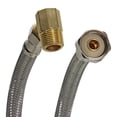 thumbnail image 2 of Fluidmaster B1W48 Braided Stainless Steel Dishwasher Connector, 3/8" Comp x 1/2" FIP, 48" Length, 2 of 2