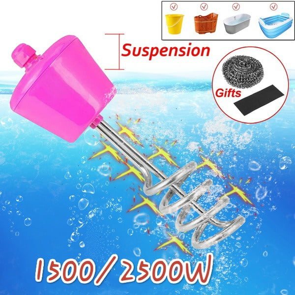 Inflatable Pool and Camping 1500W Immersion Water Heater Perfect for Home Portable Submersible Water Heater with 304 Stainless Steel Guard as Electric Pool Heaters for Inground Pools Bucket Heater