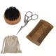 thumbnail image 3 of Bigote Styling Kit Cepillo de barba Peine de barba de madera Tijeras de bigote Barba Grooming Kit, 3 of 8