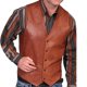 thumbnail image 2 of Chaleco de cuero con cuello en V, color liso y botones para hombre, con bolsillo - Estilo retro, corte regular - Para el día a día/fiestas - M-XXXXL, 2 of 7