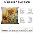 thumbnail image 5 of PIKWEEK  Throw Pillow Covers Christmas Decorative Couch Pillow Cases Pillow Square Cushion Cover for Sofa, Couch, Bed and Car (Sunflower), 5 of 5